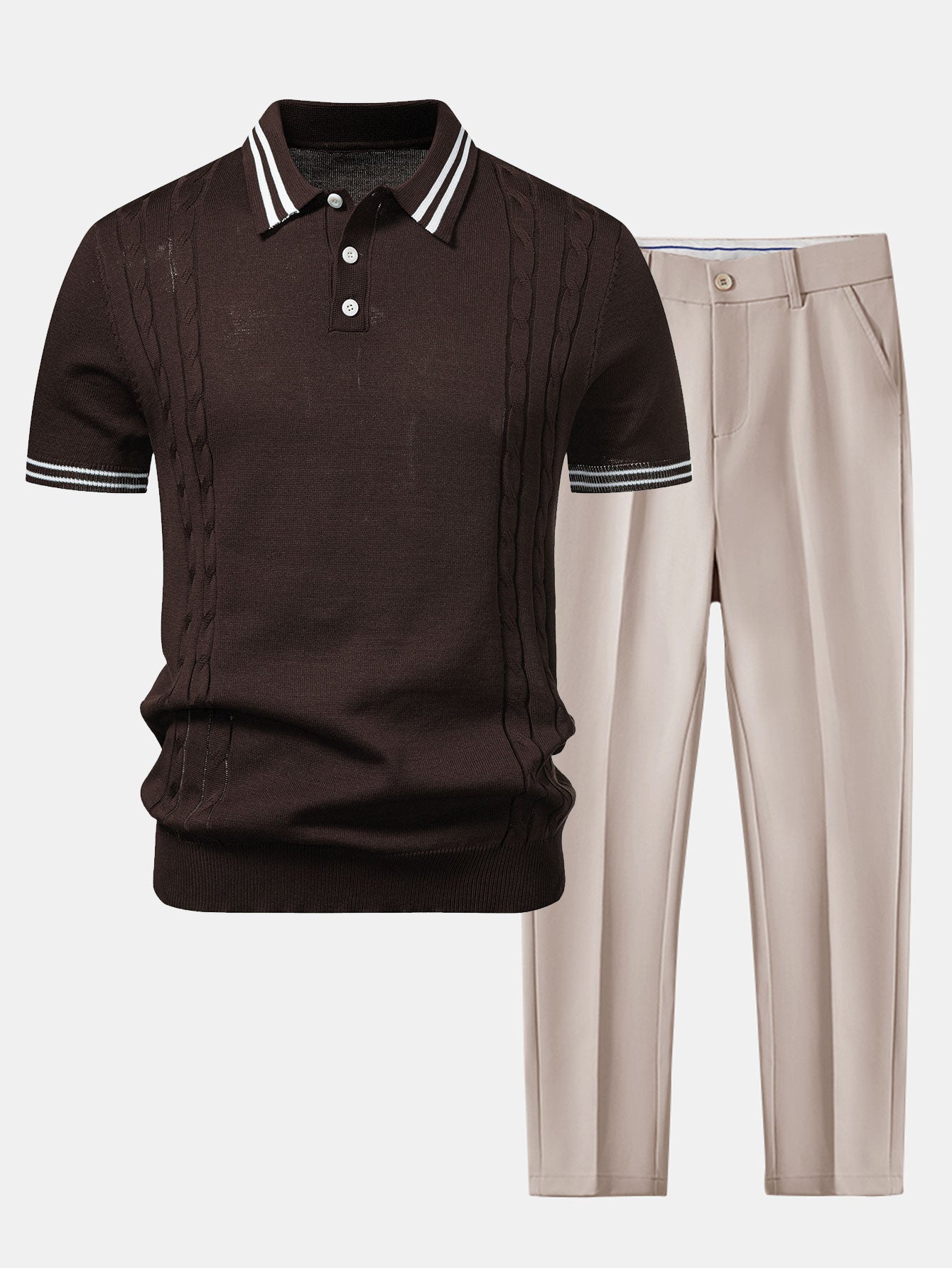 Polo Monaco Trenzado Premium + Pantalón Recto Elegance