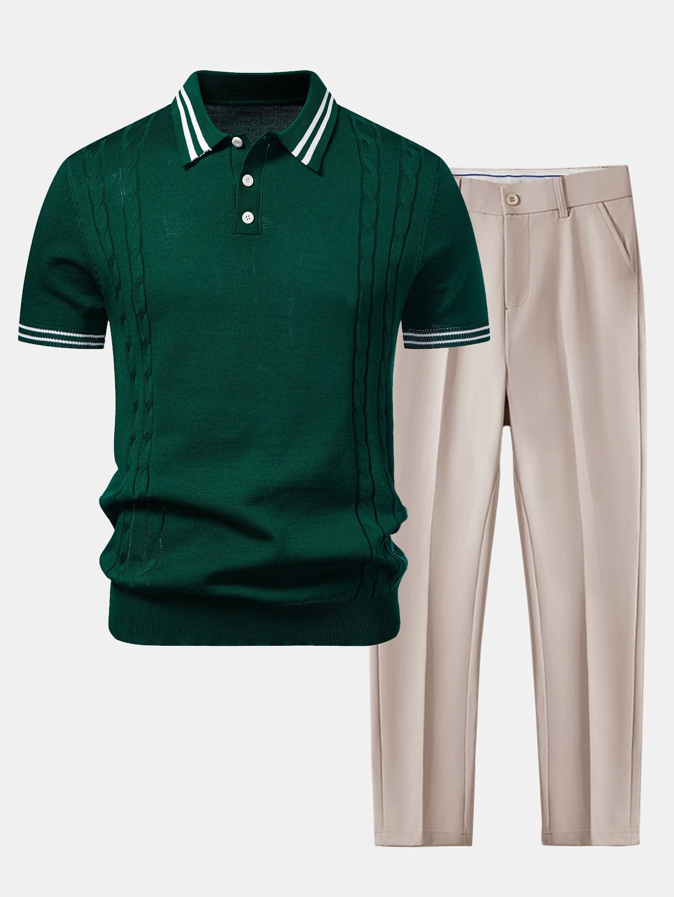 Polo Monaco Trenzado Premium + Pantalón Recto Elegance