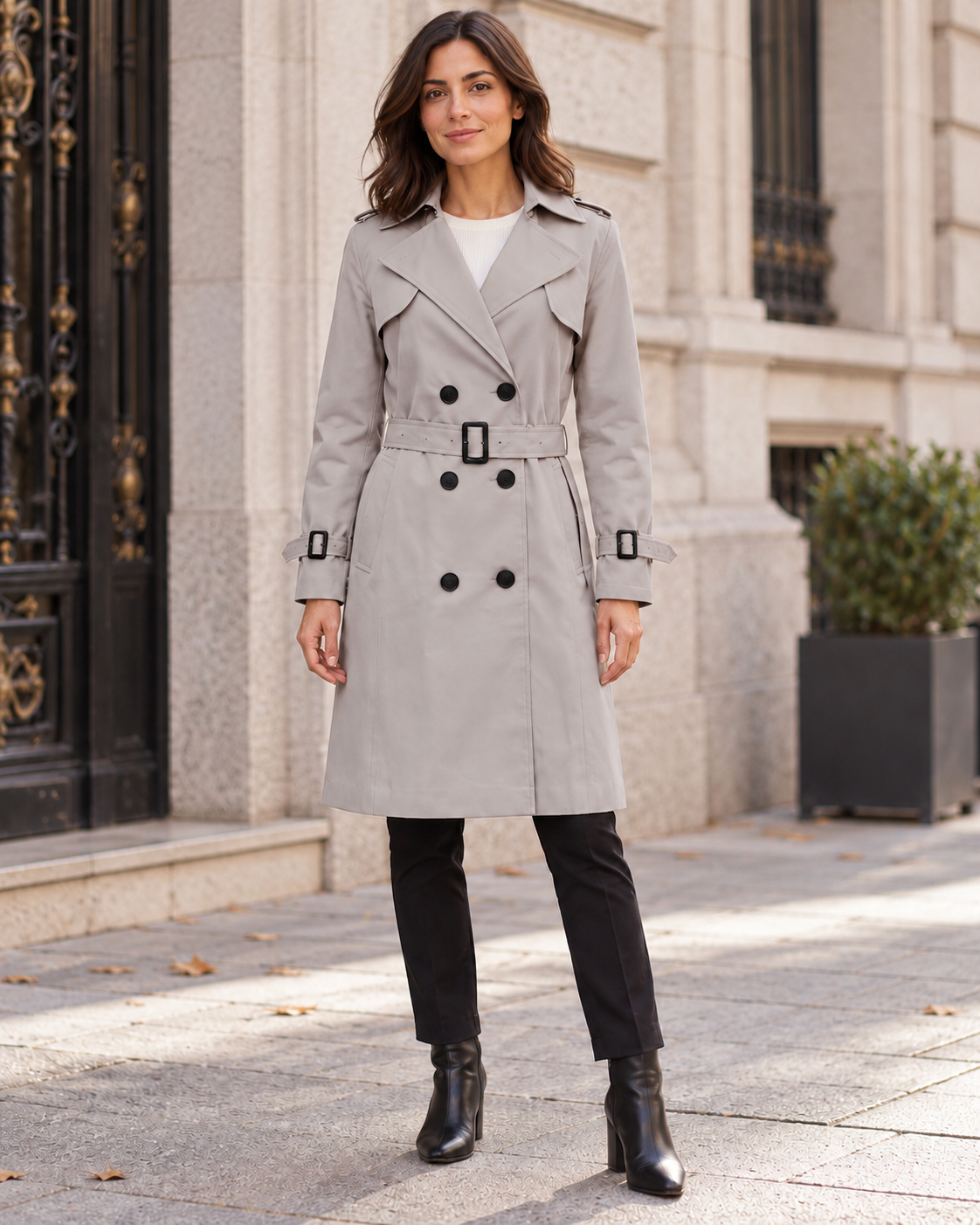 Gabardina Claudia · Gris perla