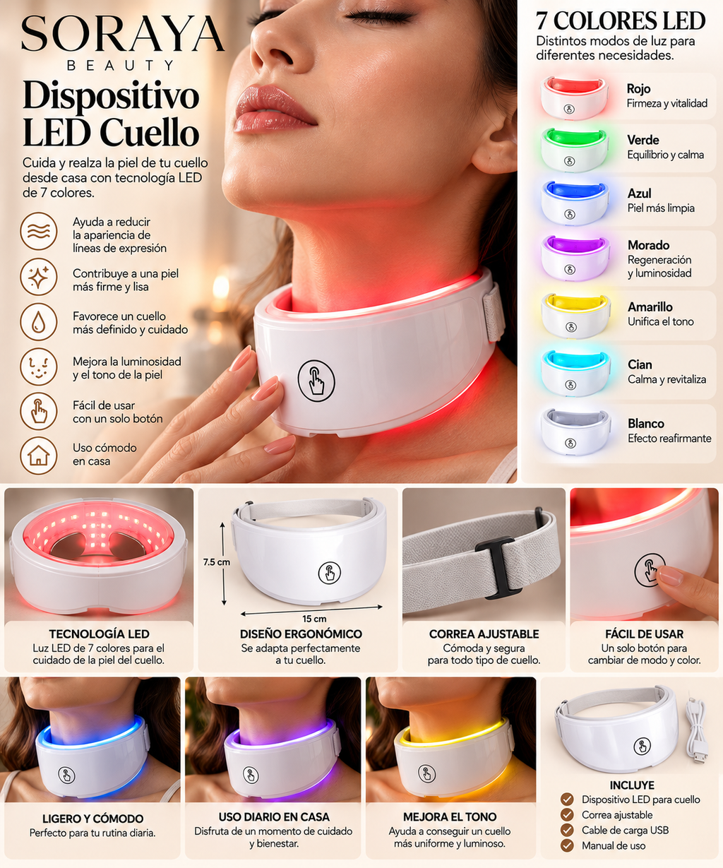 Dispositivo LED cuello - detalles