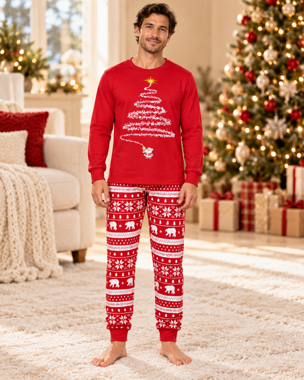 Pijama navideño hombre · Rojo