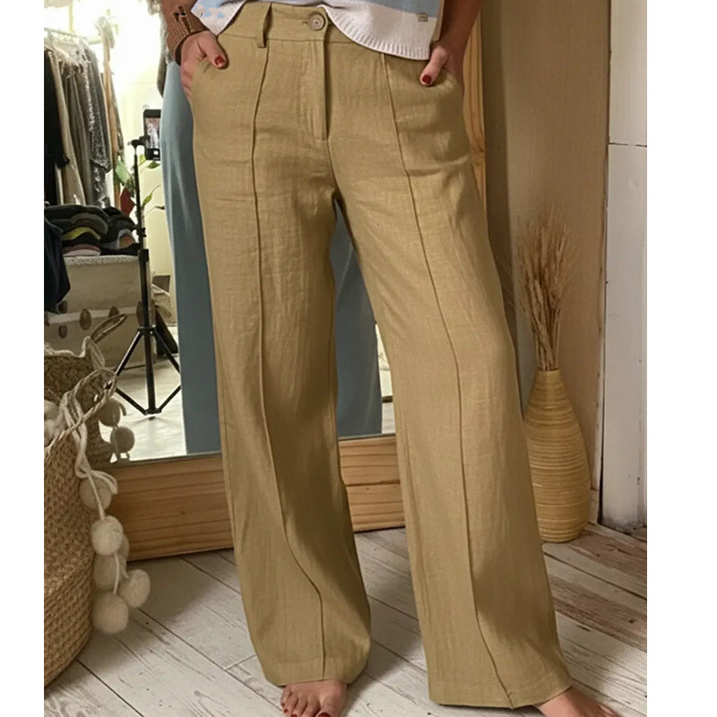 Pantalones Informales Mujer Cintura Alta