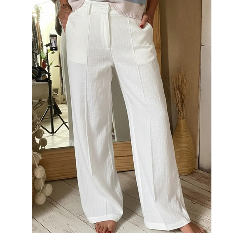 Pantalones Informales Mujer Cintura Alta