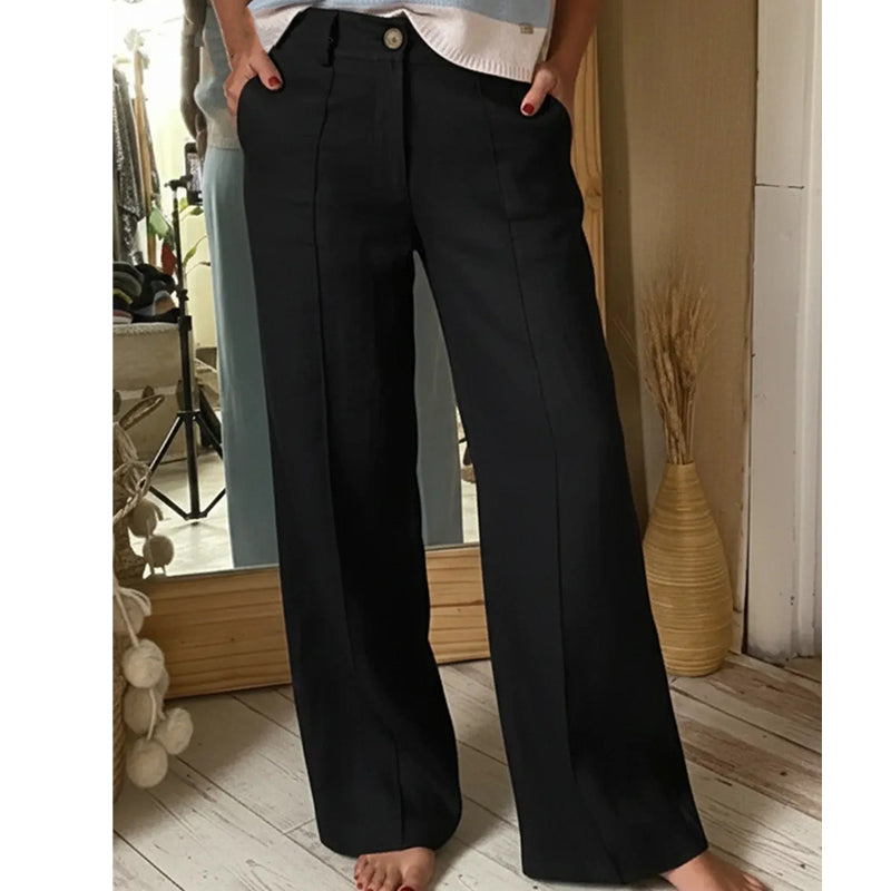 Pantalones Informales Mujer Cintura Alta