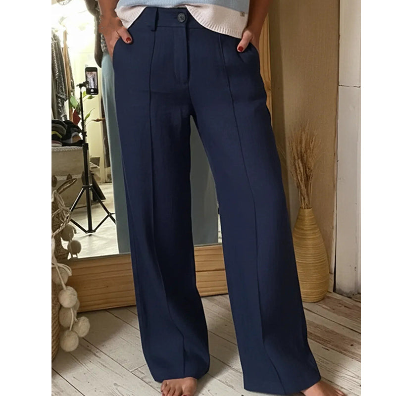 Pantalones Informales Mujer Cintura Alta