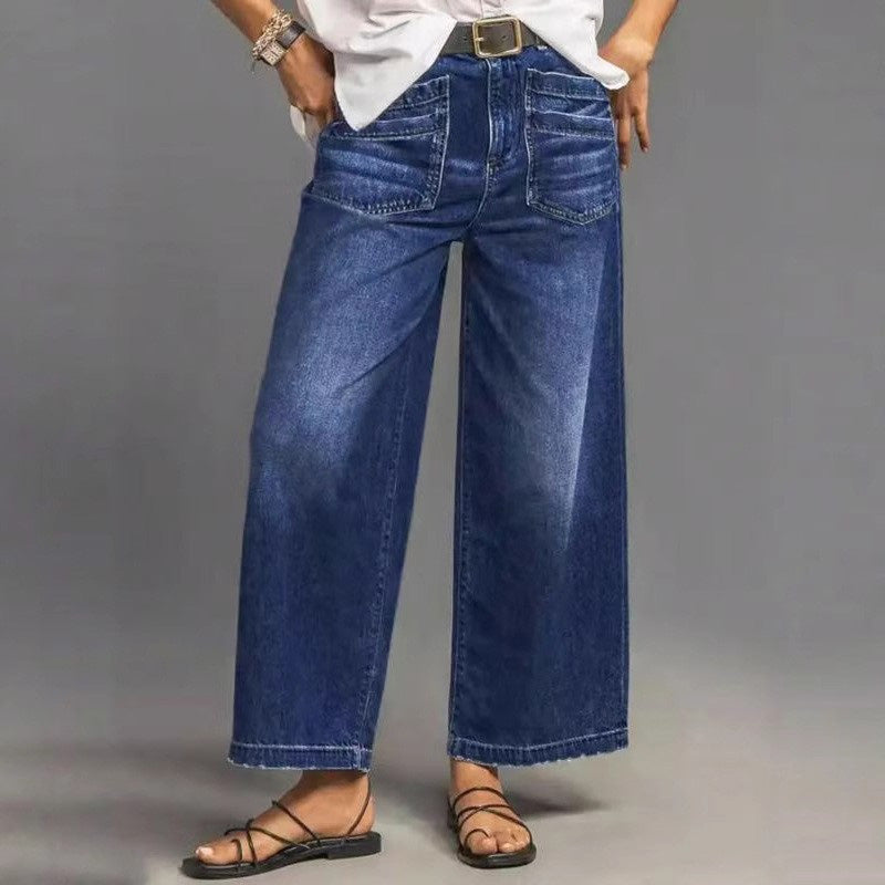 Vaqueros Casual Wide Leg Mujer