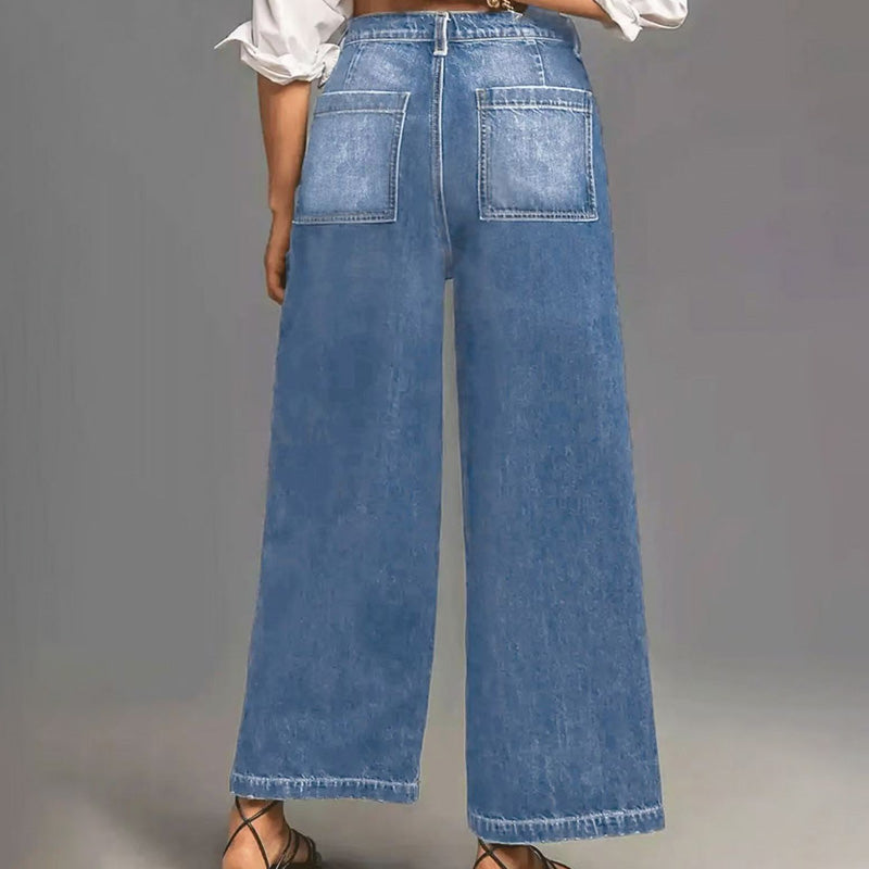 Vaqueros Casual Wide Leg Mujer