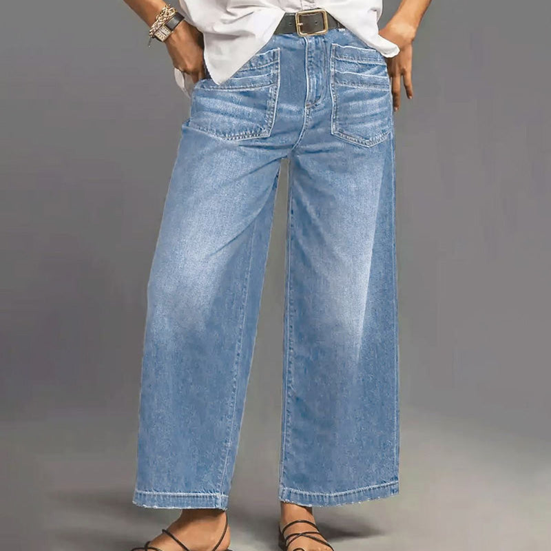 Vaqueros Casual Wide Leg Mujer