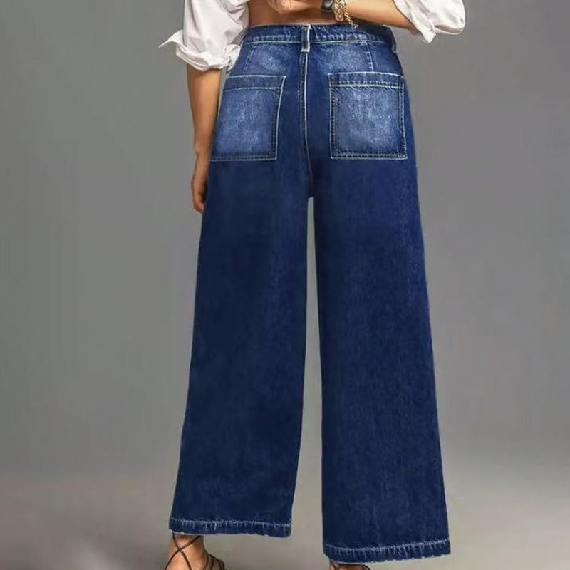 Vaqueros Casual Wide Leg Mujer